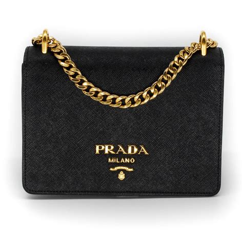 prada handbag gold chain|Prada outlet shoulder bags.